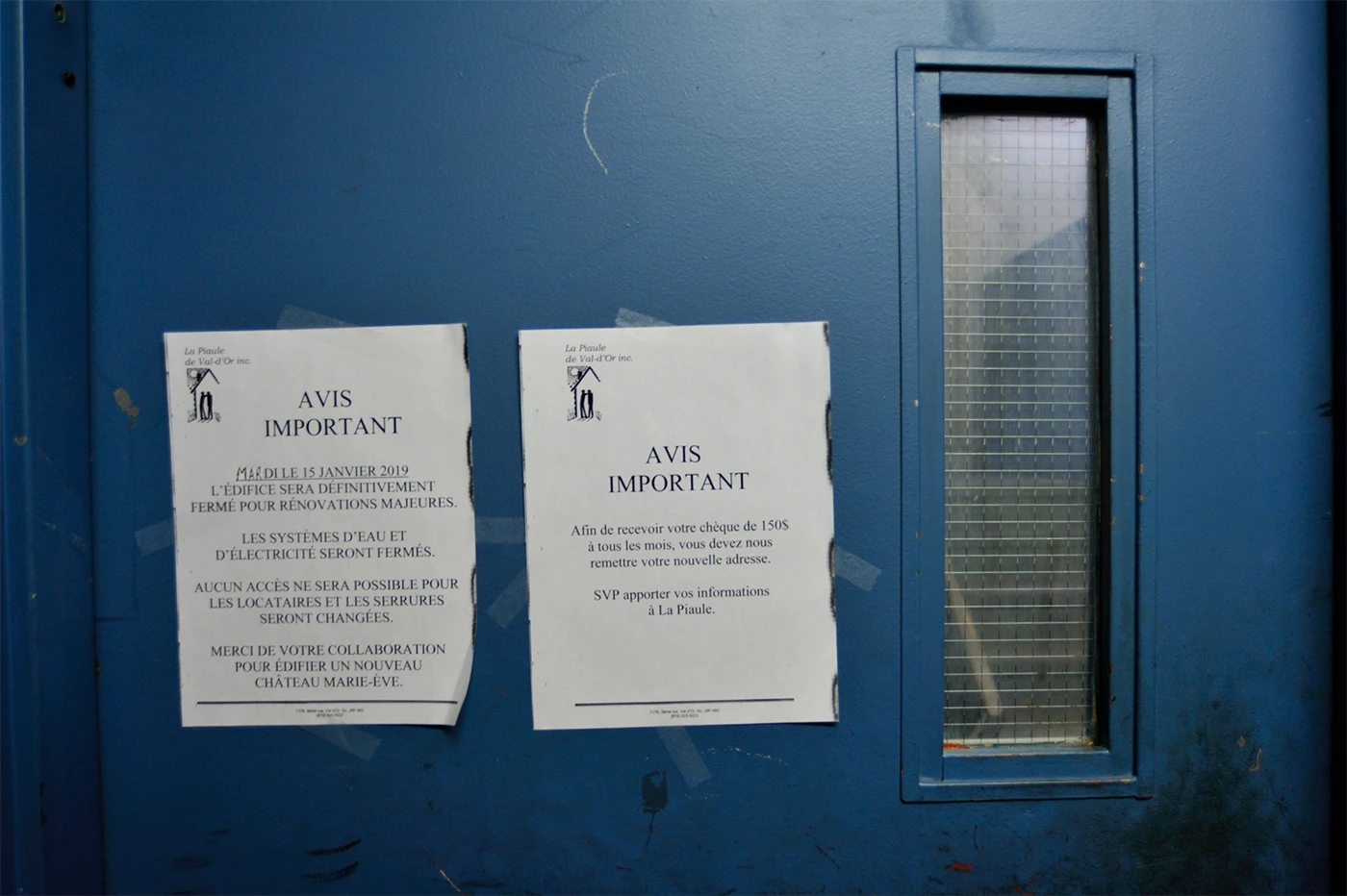 Avis important expulsion - Vie de Château