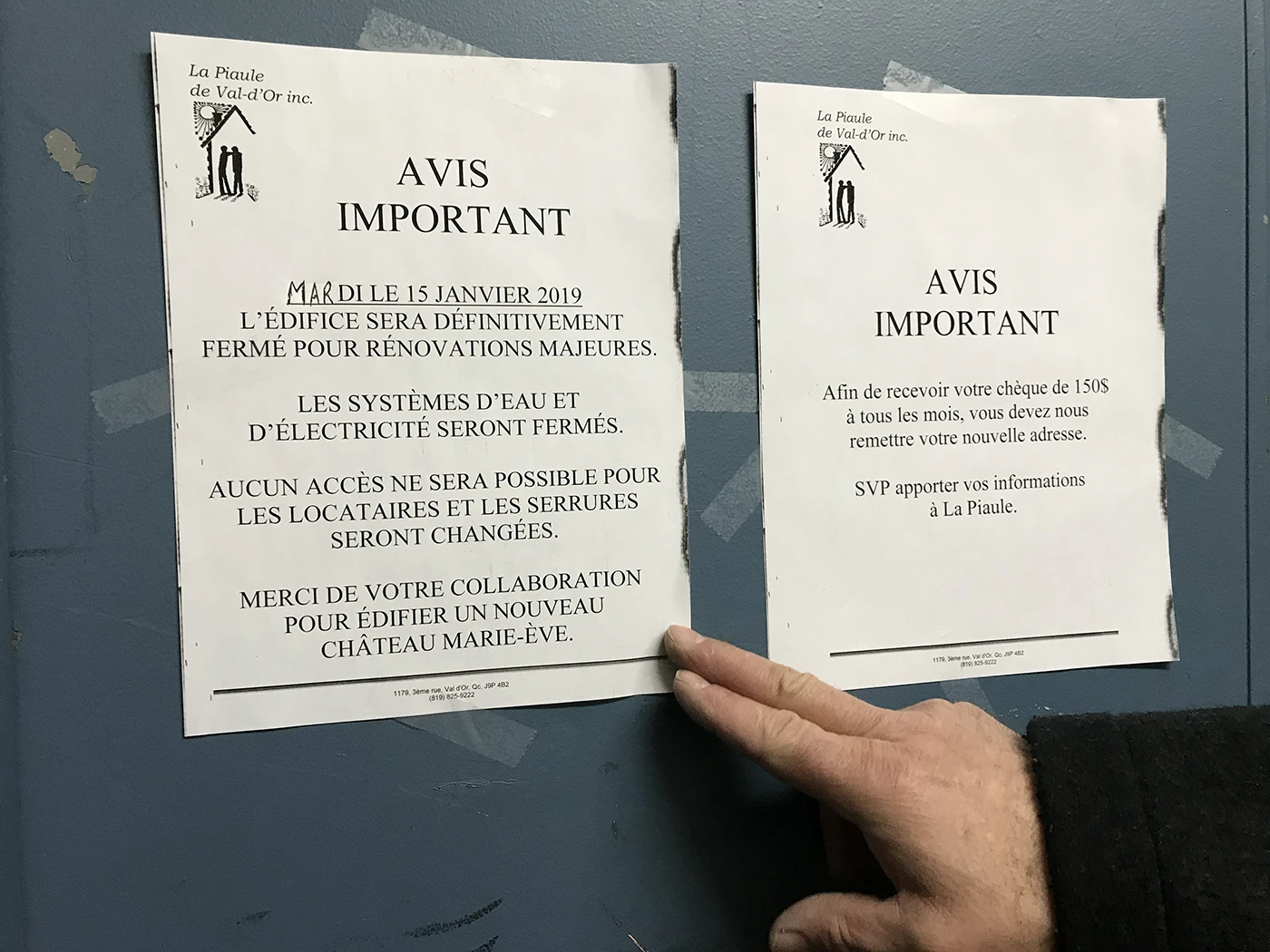 Lettre avis d'expulsion Château Inn - Vie de Château